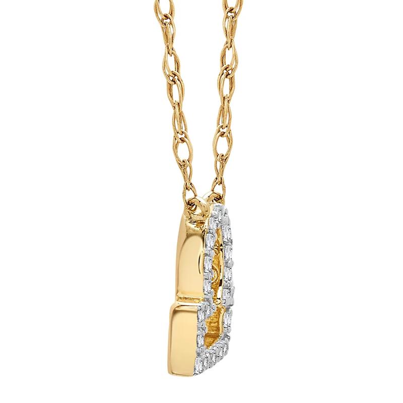 Libra Zodiac Necklace with Diamonds in 10K Yellow Gold &#40;1/10 ct. tw.&#41; – Image 3 of 3
