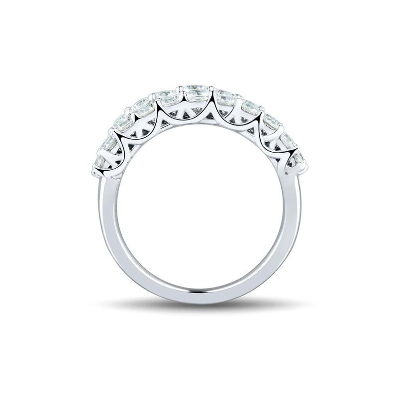 Lab Grown Diamond Three-Row Anniversary Band in 14K White Gold &#40;2 ct. tw.&#41; – Image 2 of 3
