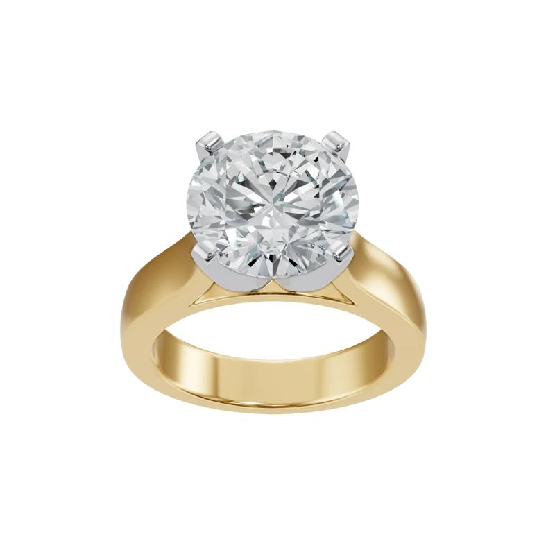 Solitaire Semi-Mount Engagement Ring in 14K Yellow Gold &#40;Setting Only&#41; – Image 7 of 8
