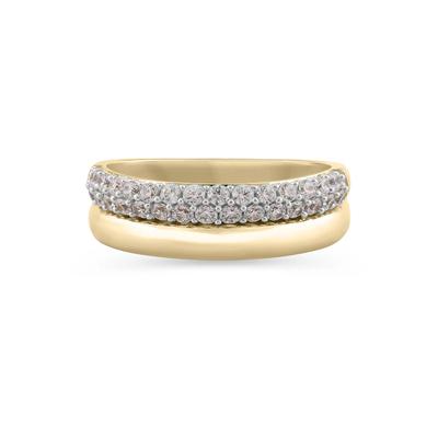 Lab Grown Diamond Double Row Band in 10K Yellow Gold (1/2 ct. tw.)