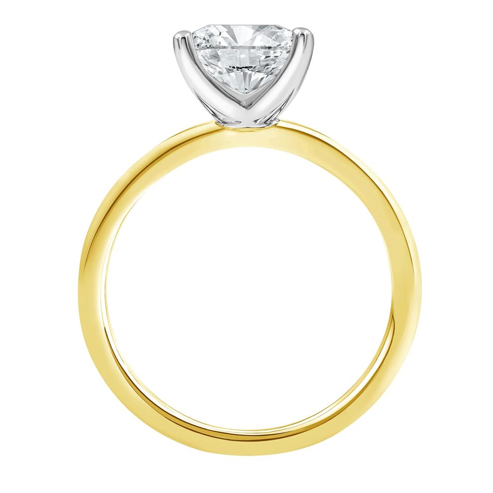 Diamond Princess Cut Solitaire Engagement Ring in 14K Yellow Gold (2 ct.) – Image 2 of 5
