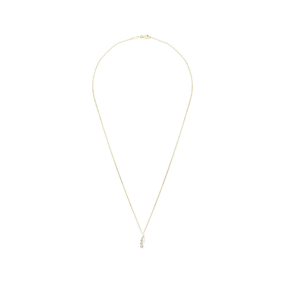 Diamond Pendant Necklace in 10K Yellow Gold (1/4 ct. tw.) – Image 3 of 4