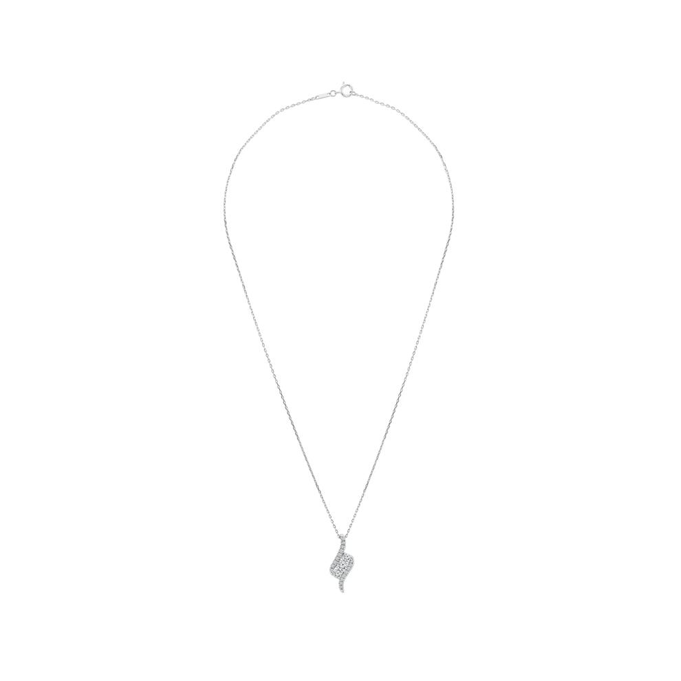 Diamond Three-Stone Twist Pendant in 10K White Gold (1/2 ct. tw.) – Image 3 of 4