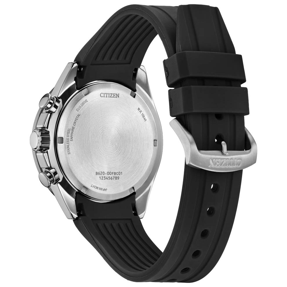 Men's Endeavor Chronograph Watch With a Black Polyurethane Strap – Image 3 of 3