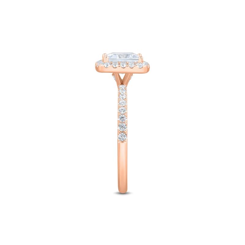 Lab Grown Diamond Princess-Cut Halo Engagement Ring in 14K Rose Gold &#40;2 ct. tw.&#41; – Image 2 of 3