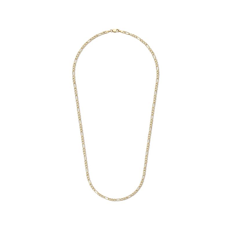 Hollow Figaro Chain in 14K Yellow Gold, 2.6MM, 18&rdquo; – Image 2 of 4