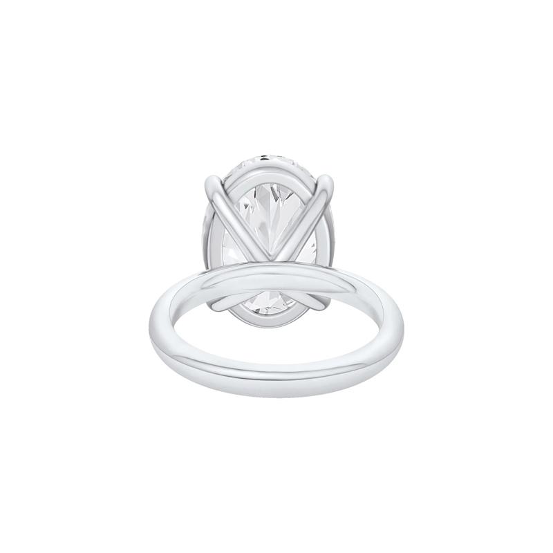 Lab Grown Diamond Oval Solitaire Ring in 14K White Gold &#40;9 ct.&#41; – Image 4 of 4