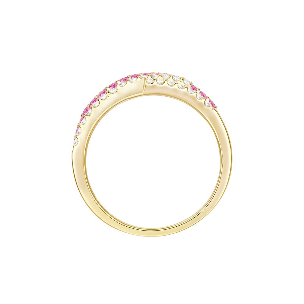 Ruby and Diamond Ring in 10K Yellow Gold (3/8 ct. tw.) – Image 2 of 3