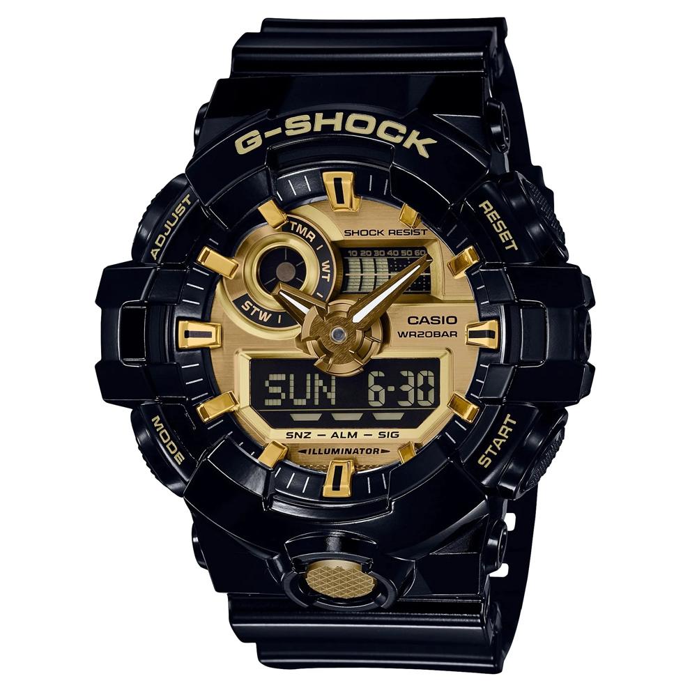 Men's Analog Digital Watch in Black Resin – Image 1 of 1