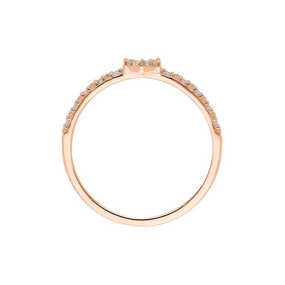 Diamond Bow Ring in 10K Rose Gold – Image 2 of 3