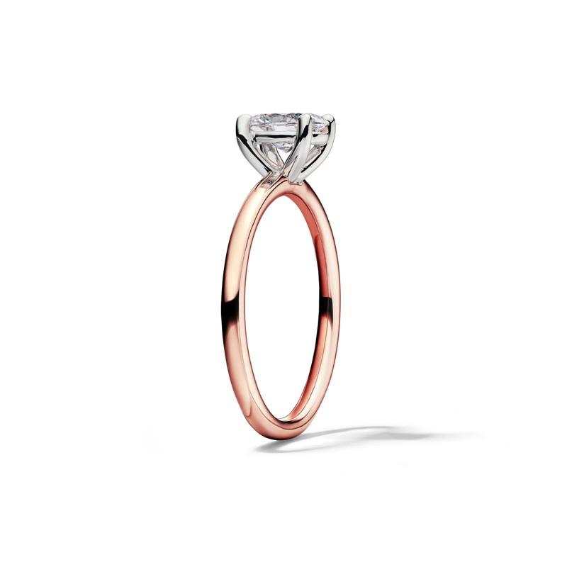 Lab Grown Diamond Solitaire Oval Engagement Ring in 14K Rose Gold &#40;1 1/2 ct.&#41; – Image 3 of 4