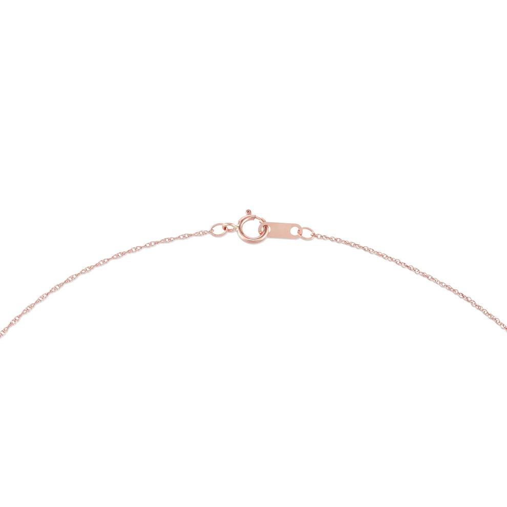 Morganite &amp; Diamond Pendant Necklace in 10K Rose Gold (1/5 ct. tw.) – Image 2 of 4