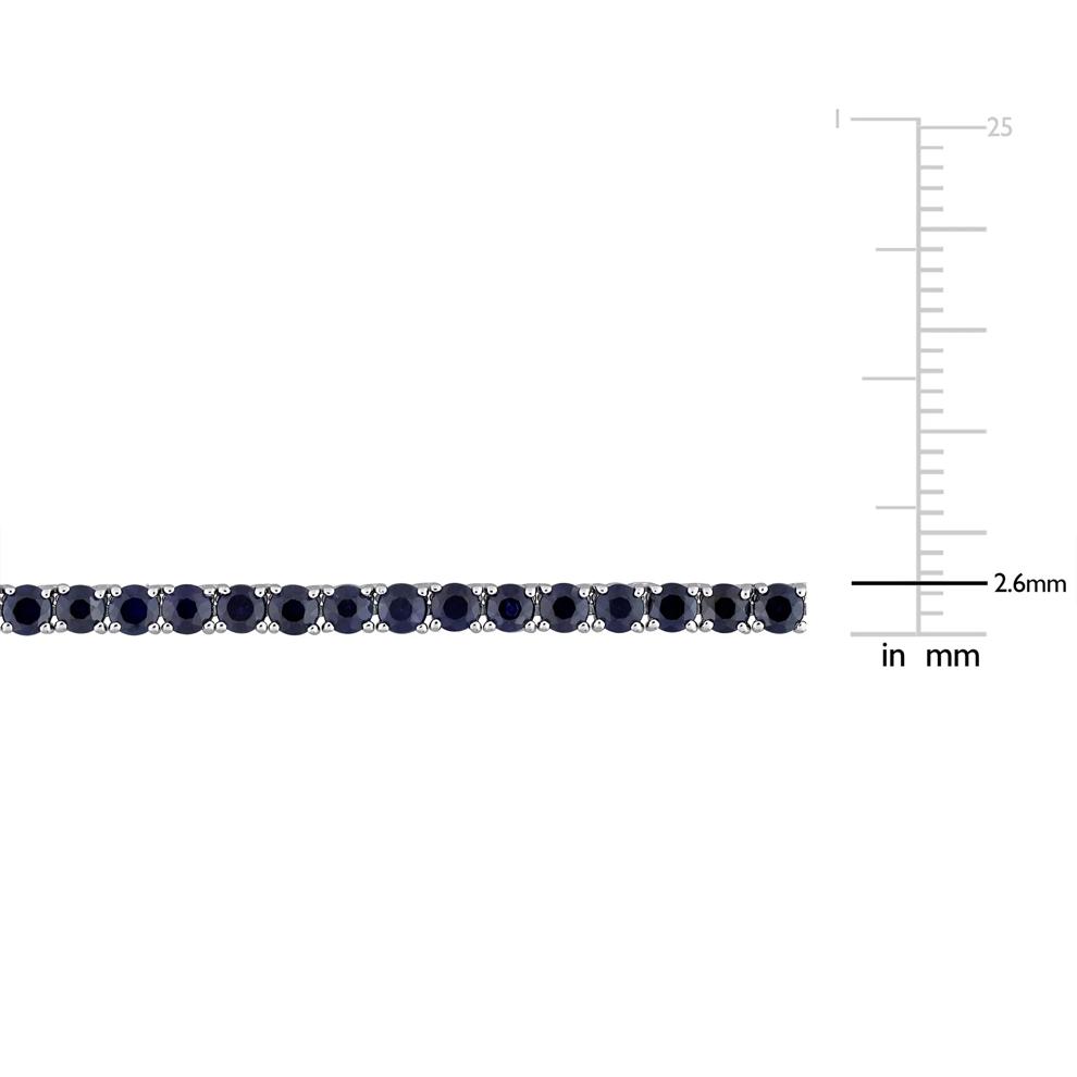 Blue Sapphire Tennis Necklace in 14K White Gold – Image 3 of 5