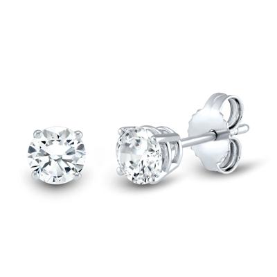Round Diamond Stud Earrings in 14K White Gold (3/4 ct. tw.)