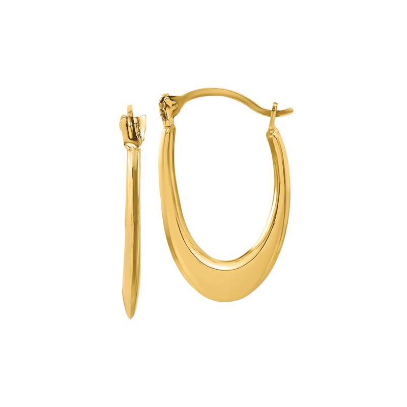 Hollow U-Hoop Earrings in 14K Yellow Gold – Image 1 of 1
