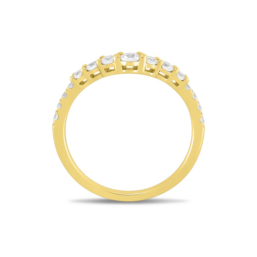 Lab Grown Diamond Contour Band in 14K Yellow Gold (1/2 ct. tw.) – Image 3 of 3
