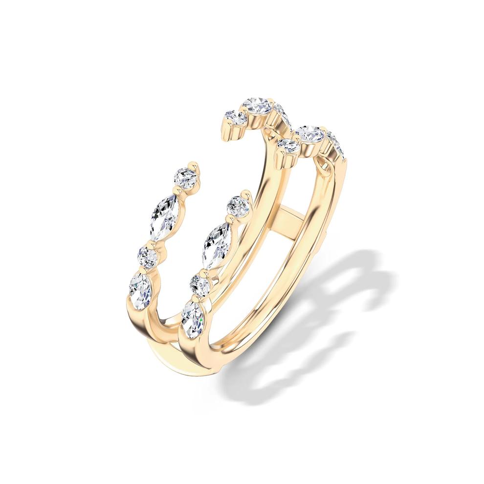 Lab Grown Diamond Marquise &amp; Round Open Insert in 14K Yellow Gold (5/8 ct. tw.) – Image 4 of 4