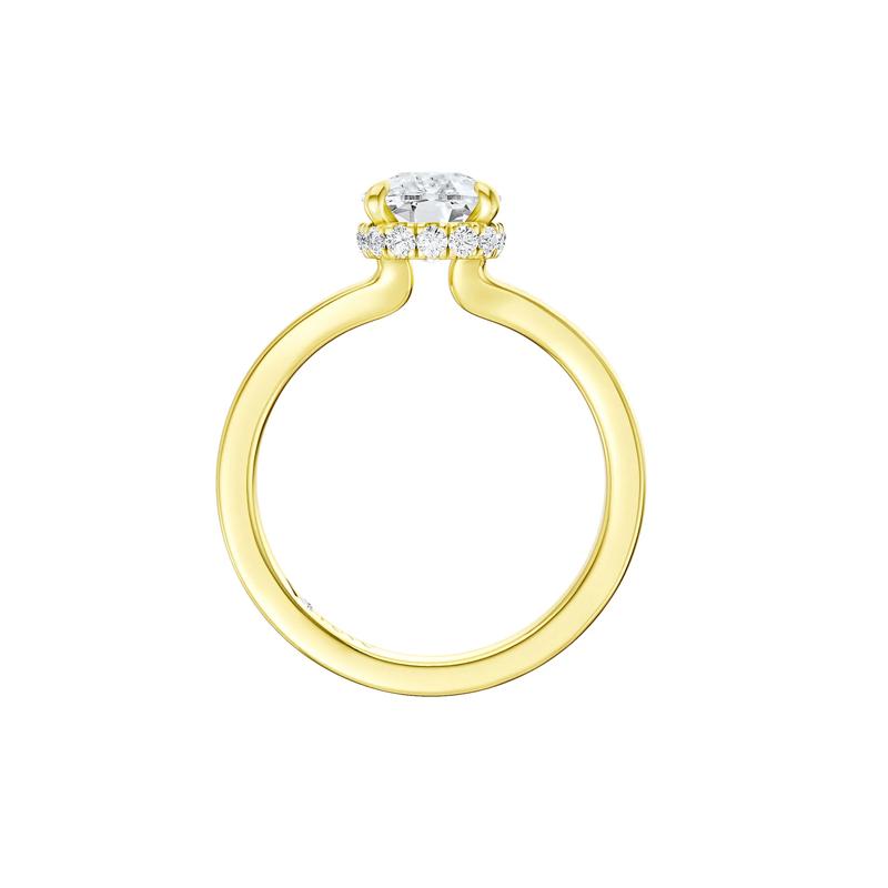 Aiden Lab Grown Diamond Elongated Cushion Engagement Ring in 14K Repurposed Yellow Gold &#40;2 1/7 ct. tw.&#41; – Image 2 of 5
