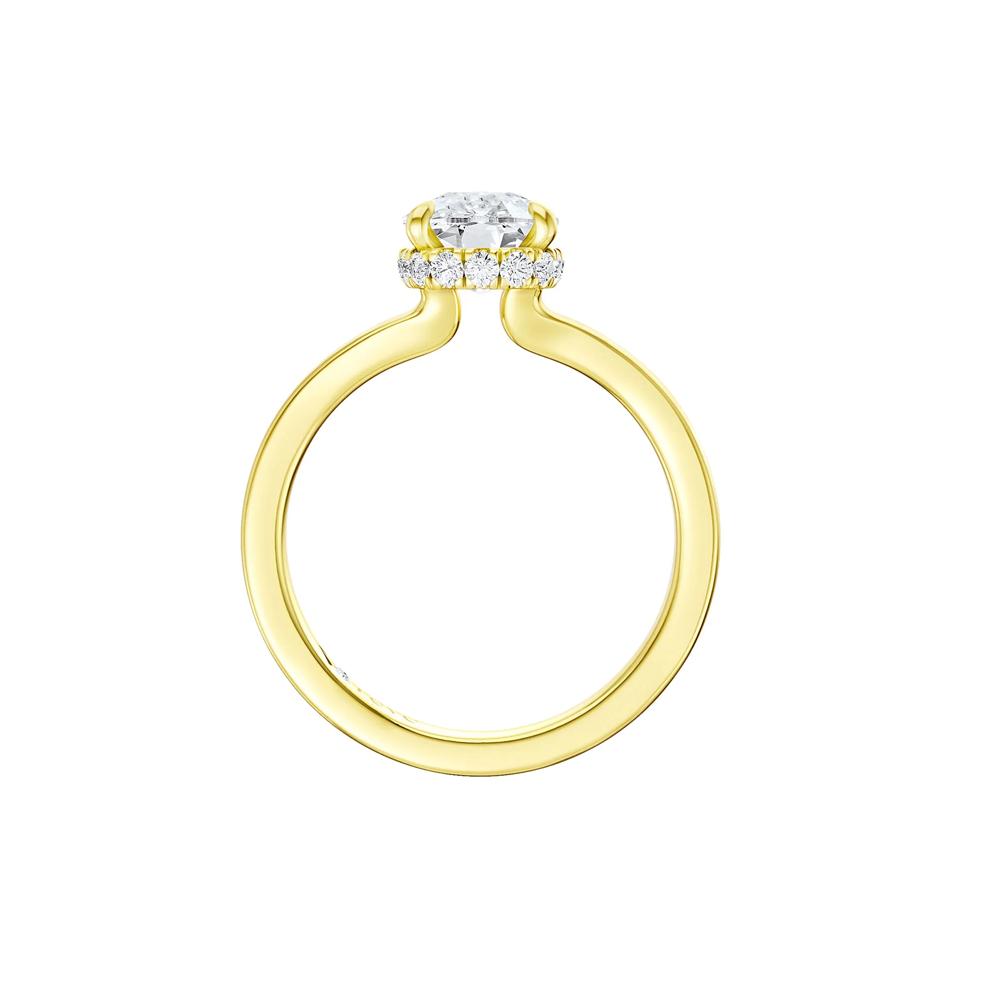 Aiden Lab Grown Diamond Elongated Cushion Engagement Ring in 14K Repurposed Yellow Gold (2 1/7 ct. tw.) – Image 2 of 5