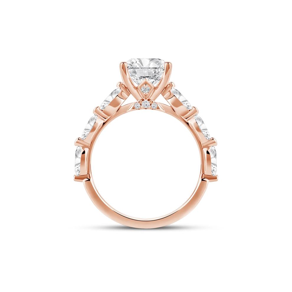 Lab Grown Oval Diamond Engagement Ring in 14K Rose Gold (3 3/4 ct. tw.) – Image 2 of 4