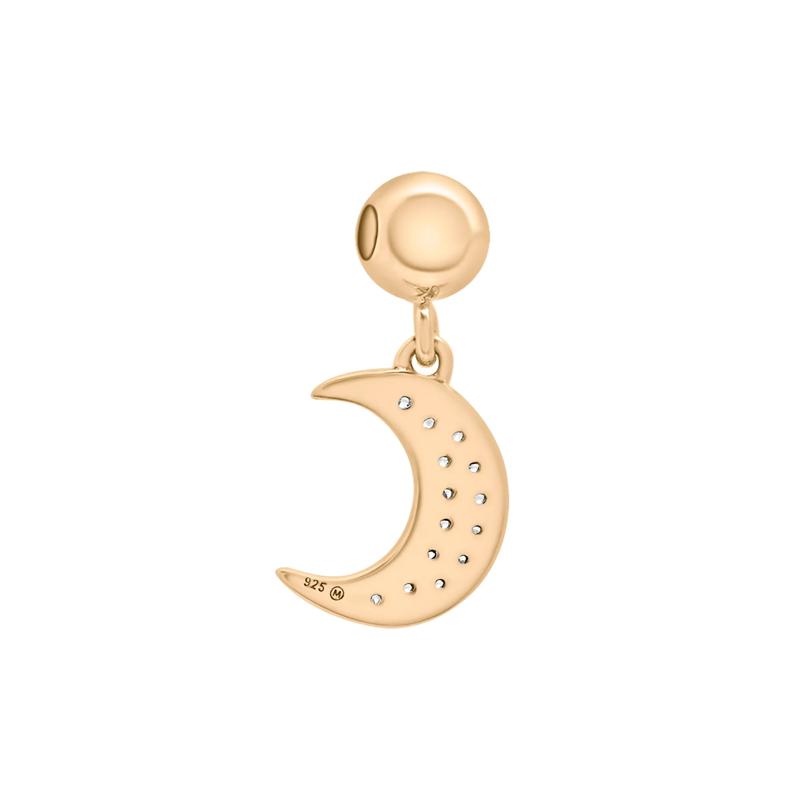 Diamond Accent Crescent Moon Charm in Vermeil – Image 3 of 3