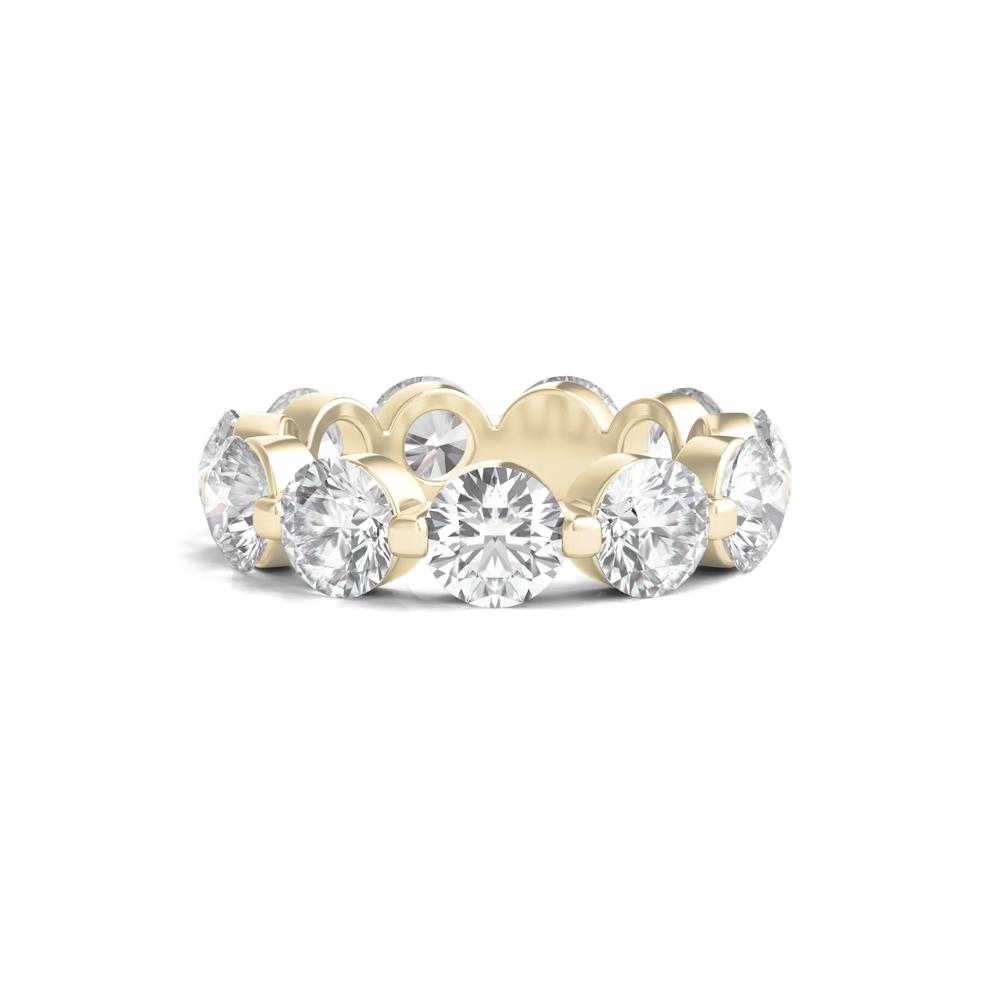 Round-Cut Diamond Shared Prong Eternity Band in 14k Yellow Gold (7 ct. tw.) – Image 1 of 3
