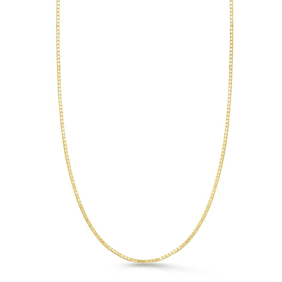 Adjustable Box Chain in 10K Yellow Gold, 22"  – Image 1 of 2