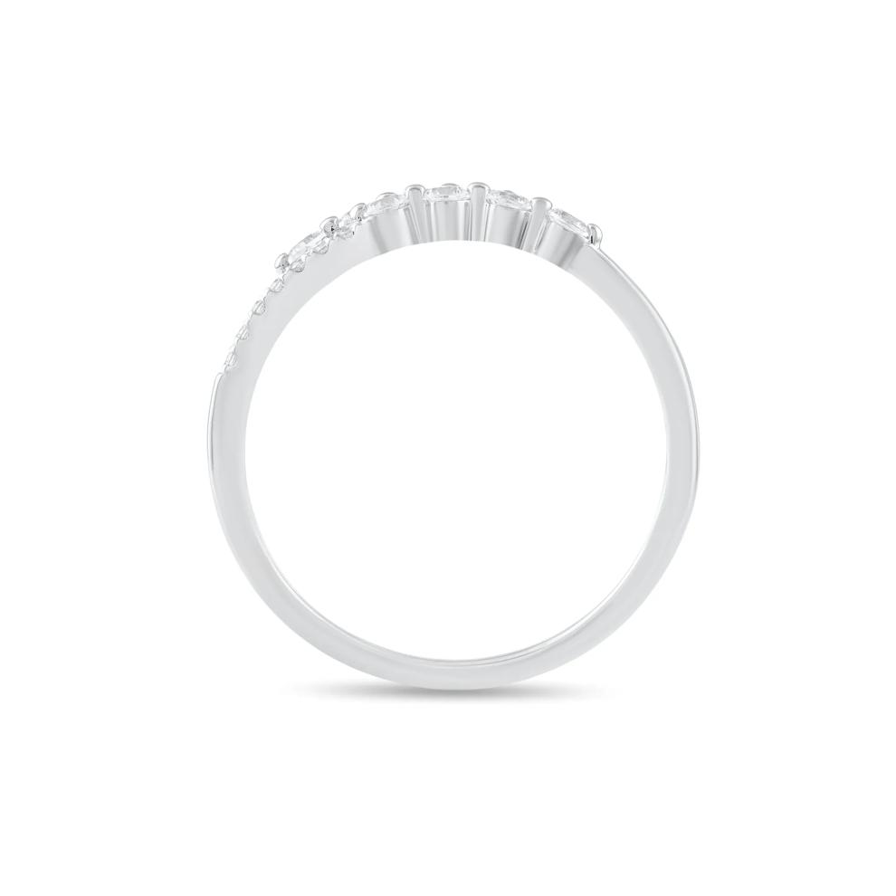 Diamond Double Row Ring in Sterling Silver (1/3 ct. tw.) – Image 2 of 4