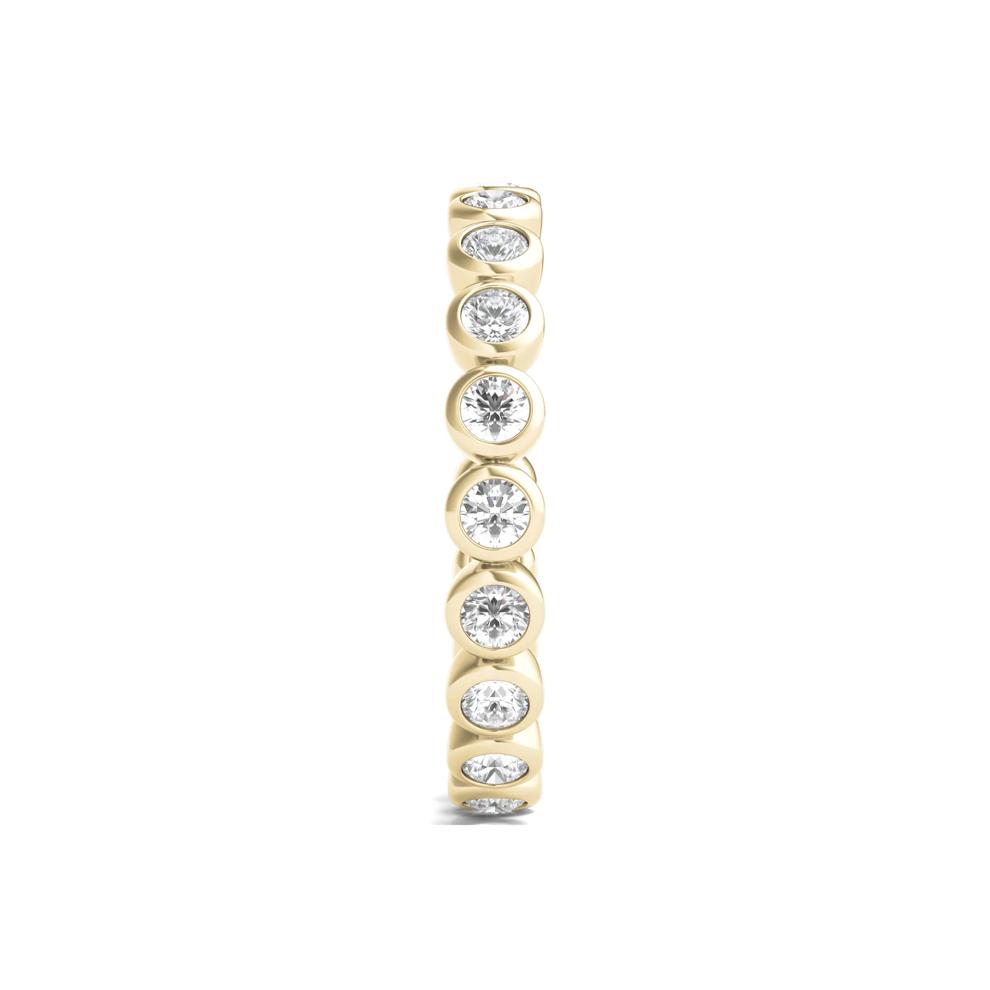 Round Lab Grown Diamond Bezel-Set Eternity Band in 14K Yellow Gold (1 ct. tw.) – Image 3 of 4