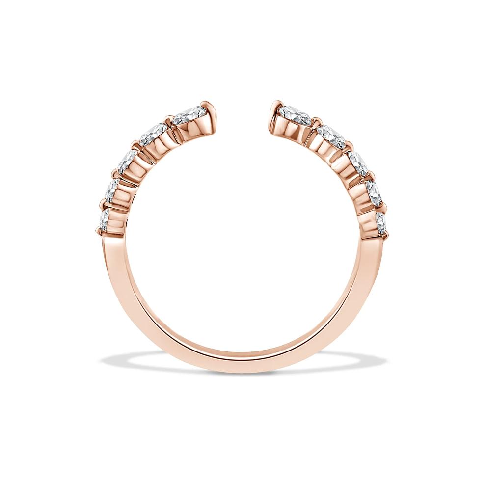 Lab Grown Diamond Open Cuff Anniversary Band in 14K Rose Gold (1/2 ct. tw.) – Image 2 of 4