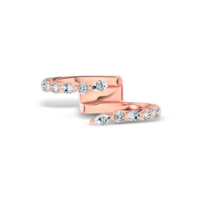 Lab Grown Diamond Marquise & Round Bypass Insert in 14K Rose Gold (1/3 ct. tw.)