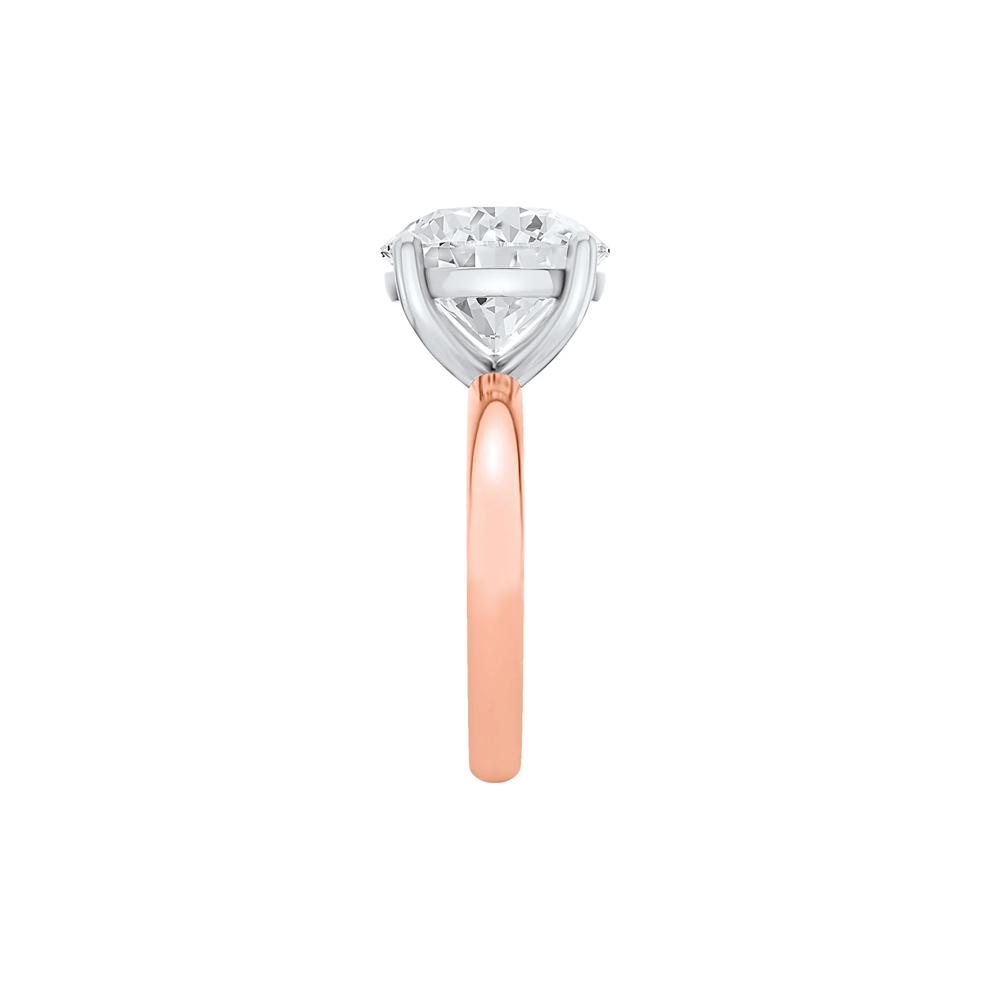 Lab Grown Diamond Round Solitaire Ring in 14K Rose &amp; White Gold (6 ct.) – Image 3 of 4