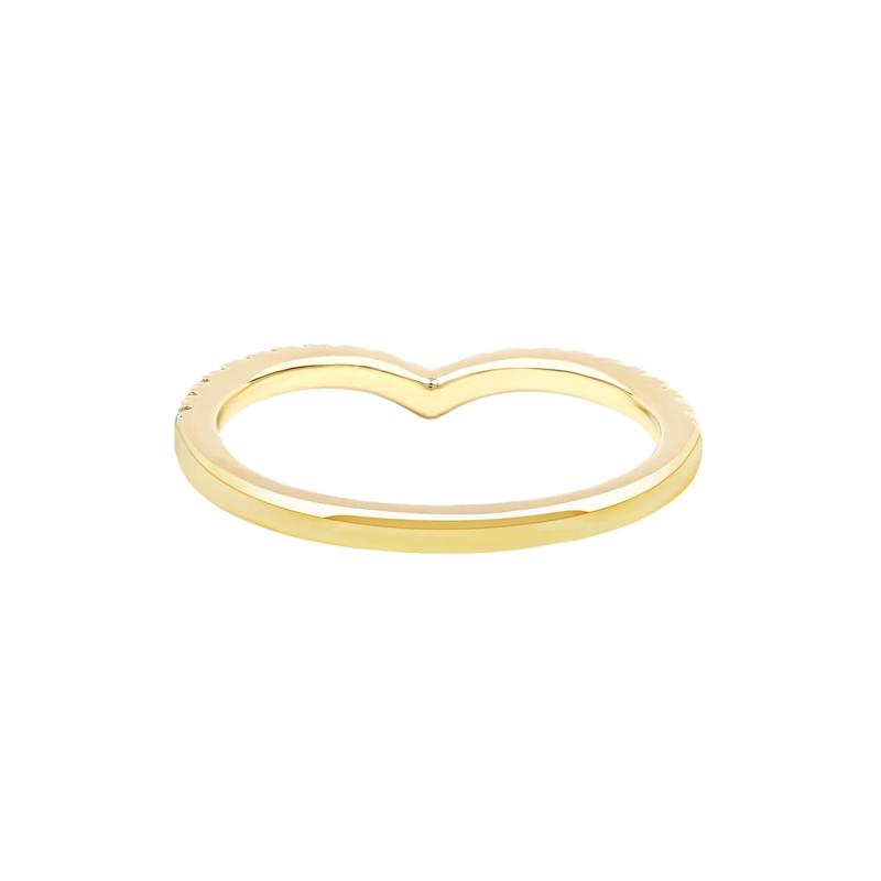 Birdie Lab Grown Diamond Chevron Band in 14K Yellow Gold &#40;1/4 ct. tw.&#41; – Image 4 of 5