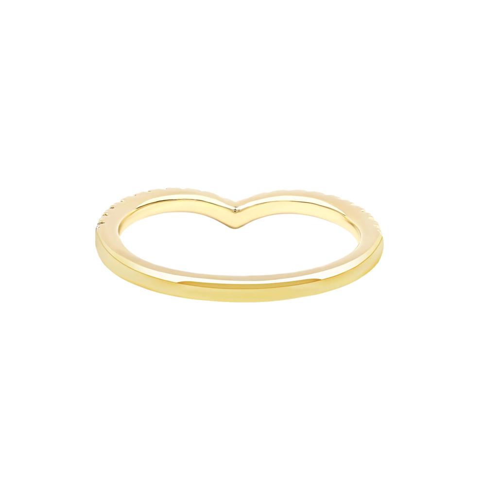 Birdie Lab Grown Diamond Chevron Band in 14K Yellow Gold (1/4 ct. tw.) – Image 4 of 5