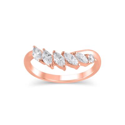 Lab Grown Diamond Marquise-Cut Contour Band in 14K Rose Gold (3/4 ct. tw.)
