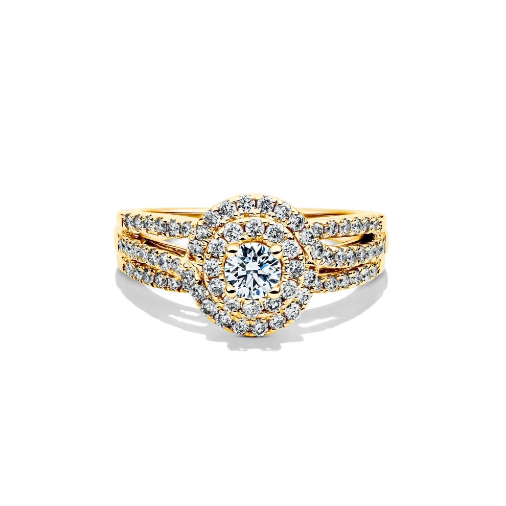 Diamond Double Halo Engagement Ring in 14K Yellow Gold (1 ct. tw.) – Image 1 of 4