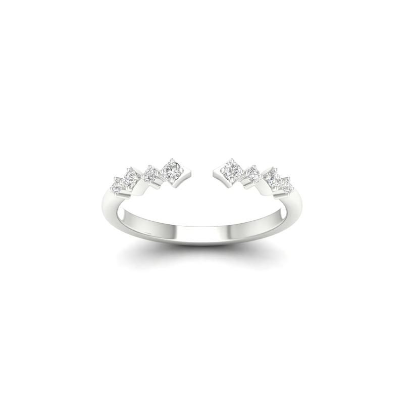 Diamond Cuff Band in 14K White Gold (1/8 ct. tw.) – Image 4 of 4