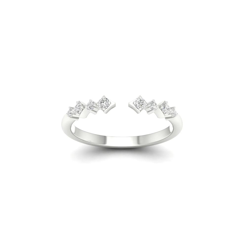 Diamond Cuff Band in 14K White Gold (1/8 ct. tw.) – Image 4 of 4