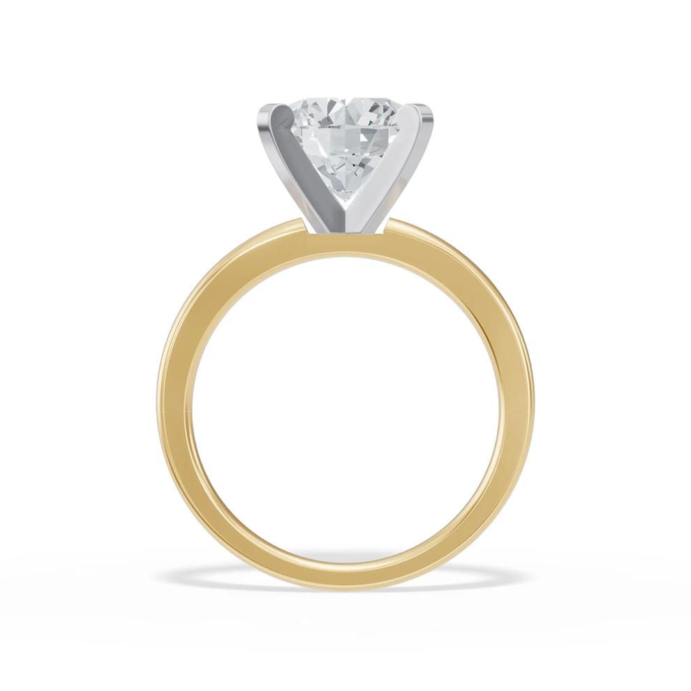 Solitaire Semi-Mount Engagement Ring in 14K Yellow Gold (Setting Only) – Image 3 of 6