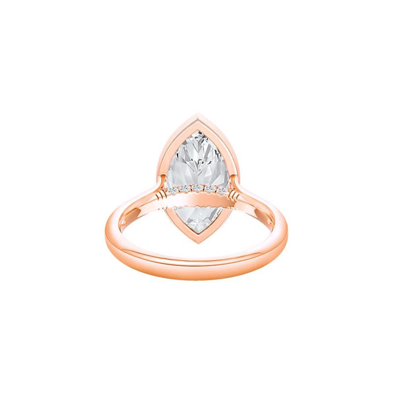 Monroe Lab Grown Diamond Marquise Engagement Ring in 14K Rose Gold &#40;4 ct. tw.&#41; – Image 4 of 5