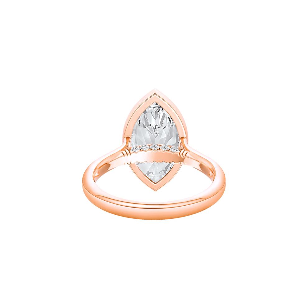 Monroe Lab Grown Diamond Marquise Engagement Ring in 14K Rose Gold (4 ct. tw.) – Image 4 of 5