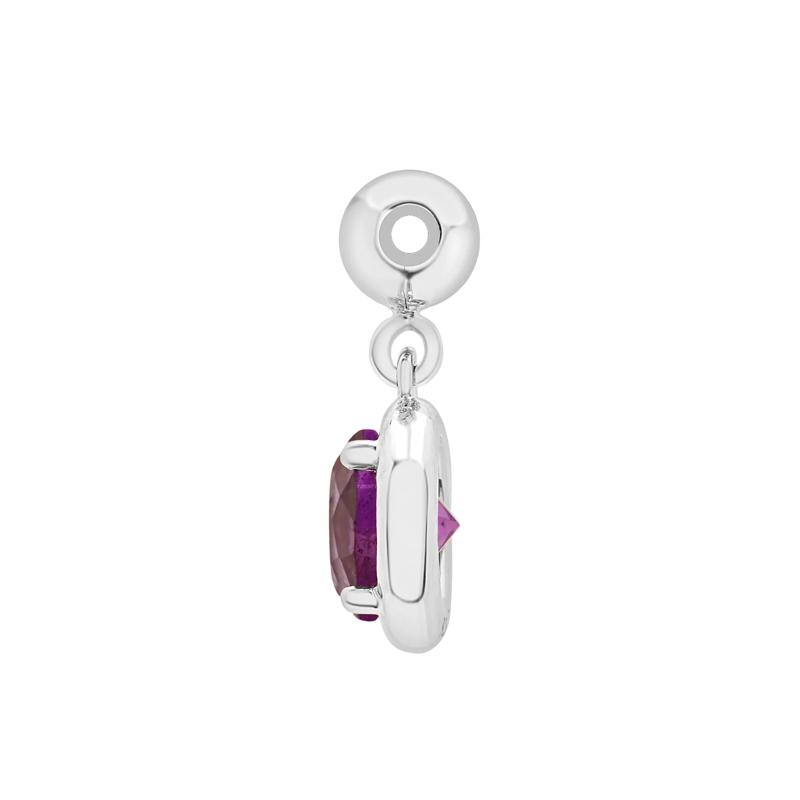 Amethyst Birthstone Bead Charm in Sterling Silver – Image 2 of 3