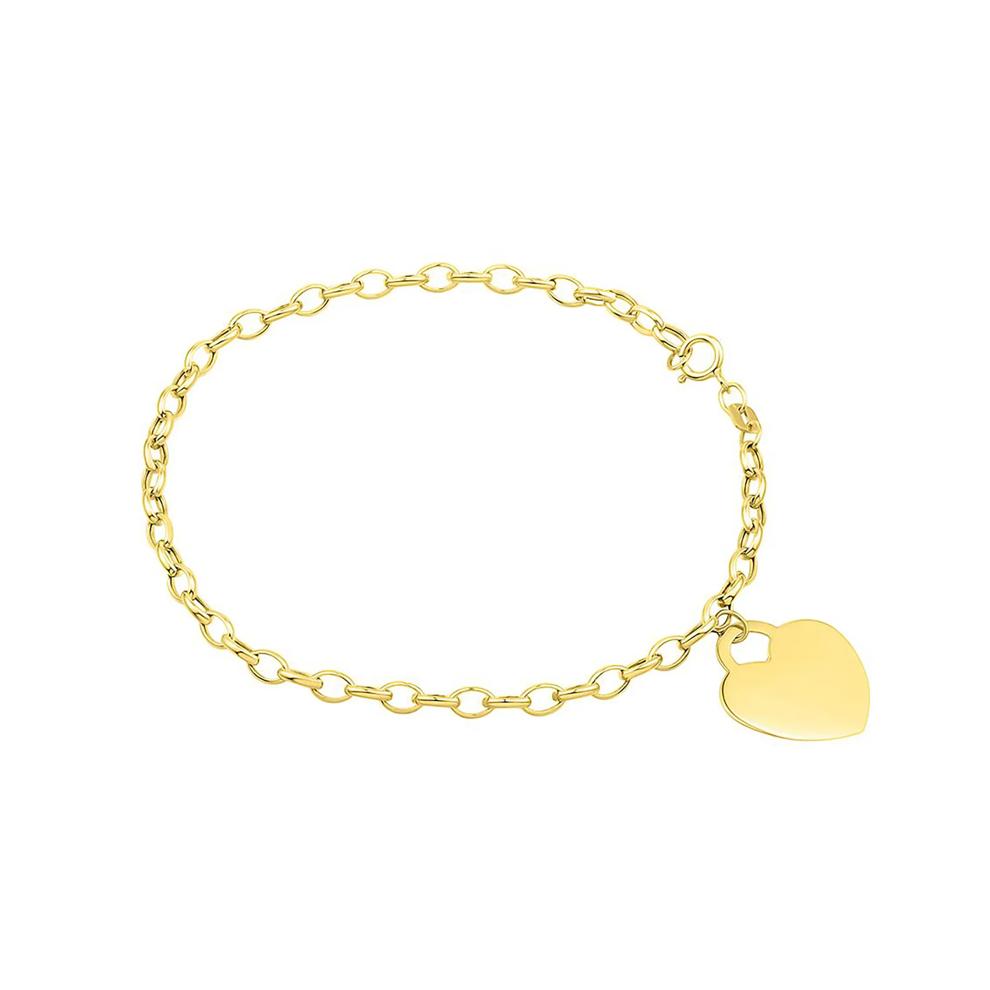 Heart Dangle Bracelet in 14K Yellow Gold – Image 1 of 2