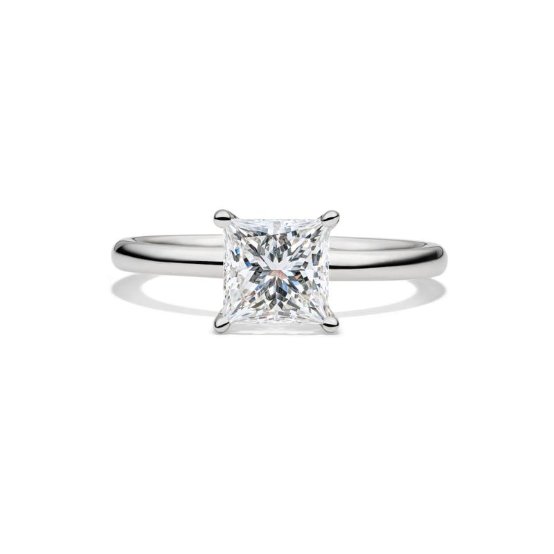 Lab Grown Diamond Princess-Cut Solitaire Engagement Ring in 14k White Gold &#40;1 1/2 ct.&#41; – Image 1 of 4