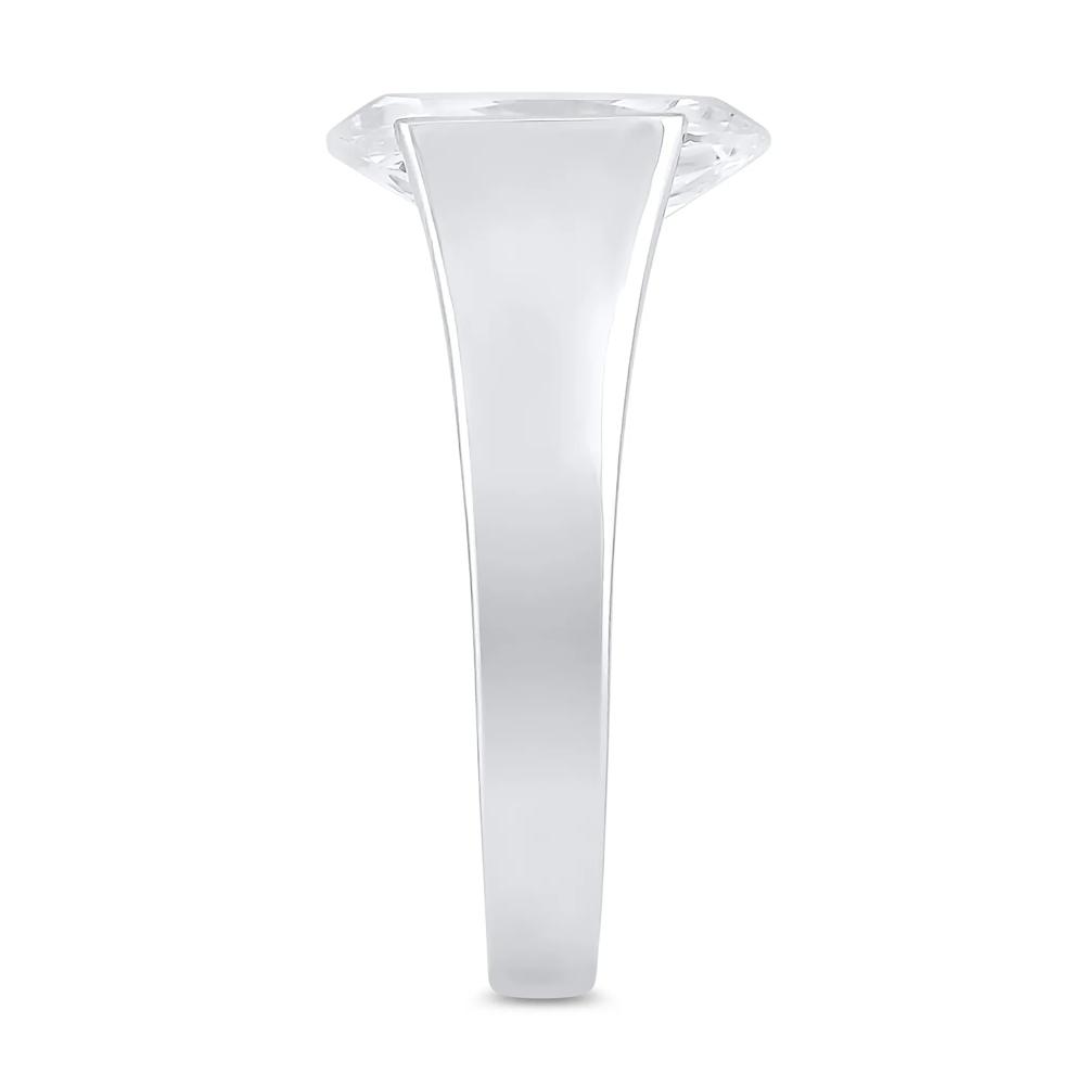 Lab Grown Oval Diamond Engagement Ring in Platinum (4 ct. tw.) – Image 3 of 3