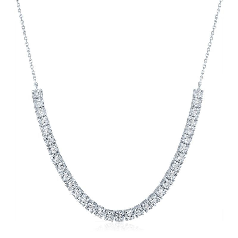 Diamond Accent Necklace in Sterling Silver – Image 1 of 3
