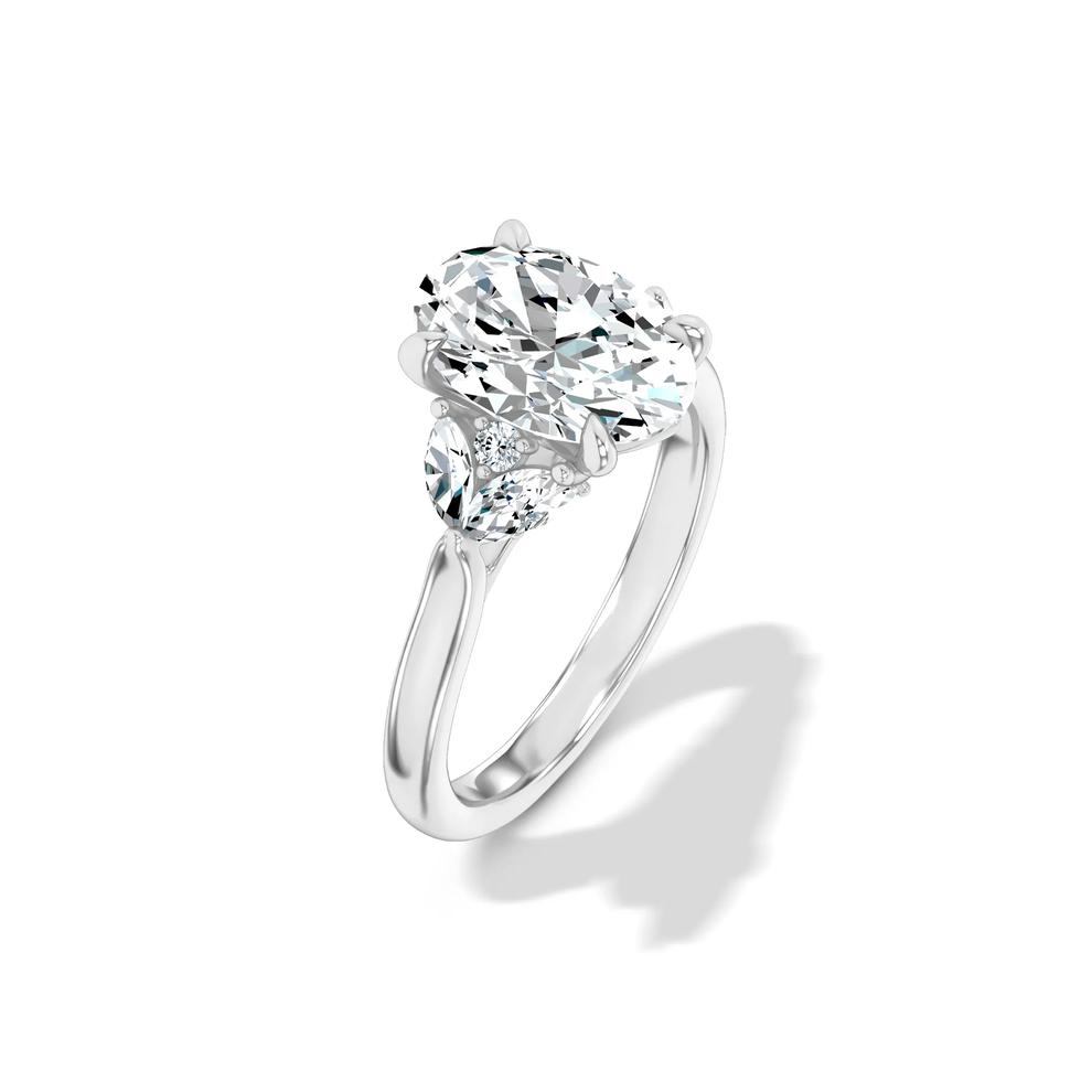 Lab Grown Diamond Oval Engagement Ring in 14K White Gold (3 3/8 ct. tw.) – Image 4 of 4