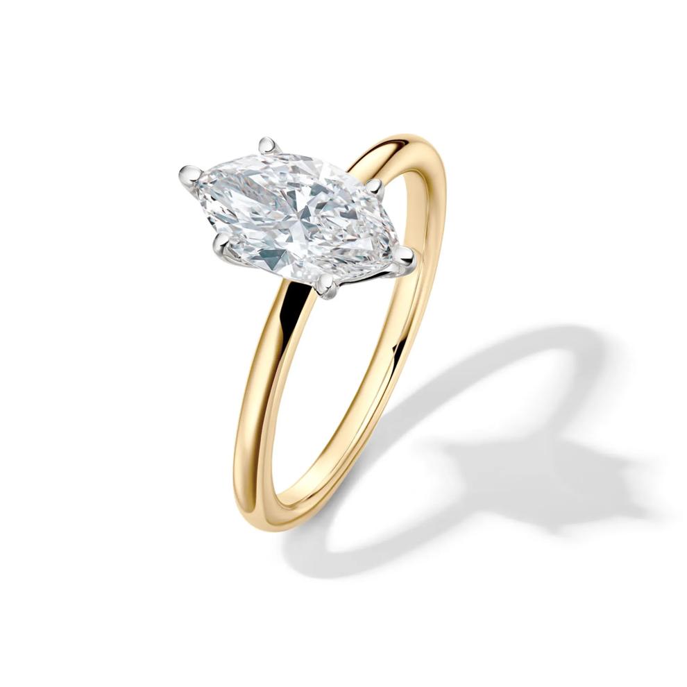 Lab Grown Diamond Solitaire Marquise Engagement Ring in 14K Yellow Gold (1 1/2 ct.) – Image 4 of 4