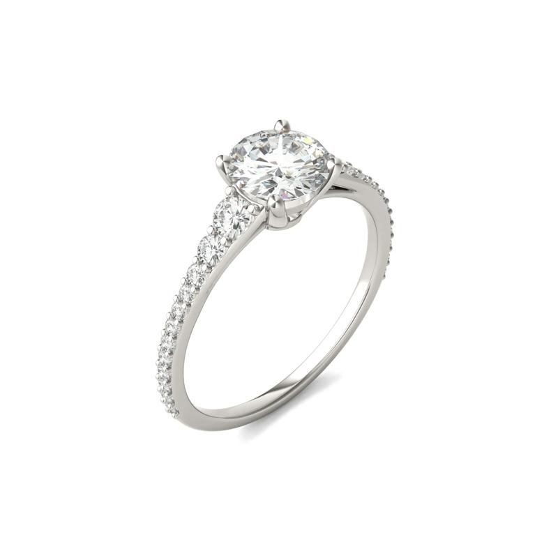 Lab-Created Moissanite Engagement Ring in 14K White Gold &#40;1 3/8 ct. dew&#41; – Image 4 of 5