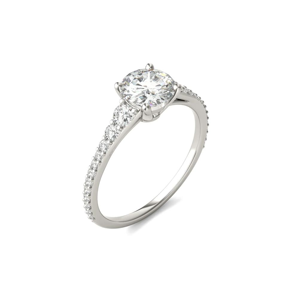 Lab-Created Moissanite Engagement Ring in 14K White Gold (1 3/8 ct. dew) – Image 4 of 5